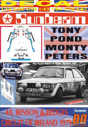 DECAL TALBOT SUNBEAM LOTUS T.POND C.OF IRELAND 1979 DnF (01)