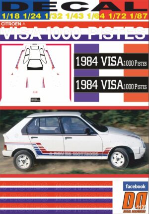 DECAL CITROEN VISA 1000 PISTES 1984 (01)