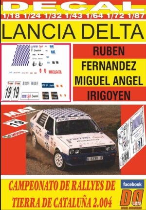 DECAL LANCIA DELTA R. FERNANDEZ CAMPEONATO CATALUÑA RALLYES DE TIERRA 2004 (01)