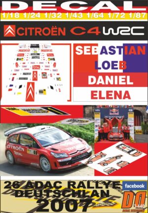 DECAL CITROEN C4 WRC S.LOEB R. DEUTSCHLAND 2007 WINNER (01)