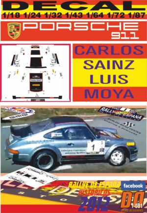 DECAL PORSCHE 911 RS CARLOS SAINZ RALLYE ESPAÑA HISTORICOS 2012 (01)