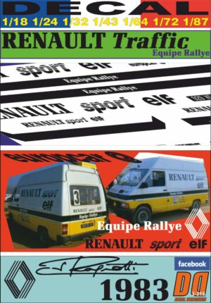 DECAL RENAULT TRAFFIC EQUIPE RALLY JEAN RAGNOTTI 1983 (01)