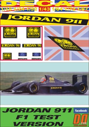 DECAL JORDAN F1 911 TEST 1991 (01)