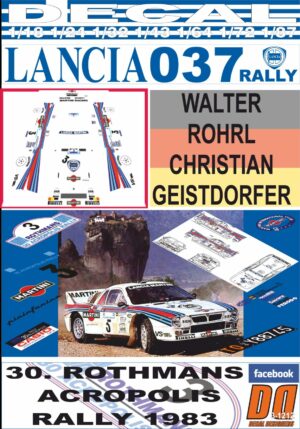 DECAL LANCIA 037 RALLY W.ROHRL ACROPOLIS R. 1983 WINNER (01)