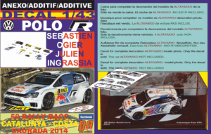 ANEXO DECAL 1/43 POLO R WRC S.OGIER R.CATALUNYA 2014 WINNER (01)