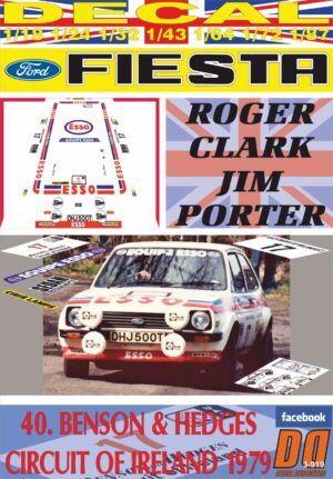 DECAL FORD FIESTA ROGER CLARK C.OF IRELAND 1979 DnF (01)