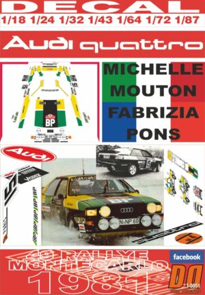 DECAL AUDI QUATTRO M.MOUTON R.MONTECARLO 1981 DnF (01)