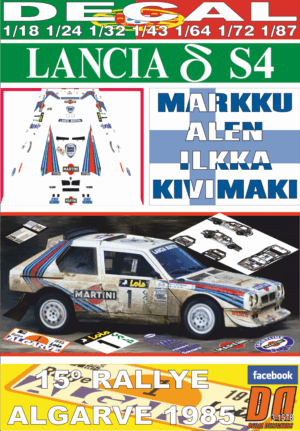 DECAL LANCIA DELTA S4 M.ALEN R. ALGARVE 1985 DnF (01)