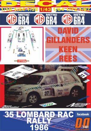 DECAL MG METRO 6R4 D.GILLANDERS RAC R. 1986 DnF (01)