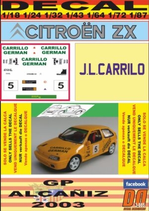 DECAL CITROEN ZX J.L.CARRILLO GP ALCAÑIZ 2003 (01)