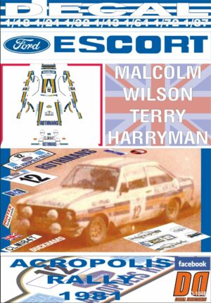 DECAL FORD ESCORT RS 1800 MKII M.WILSON ACROPOLIS R. 1981 DnF (01)