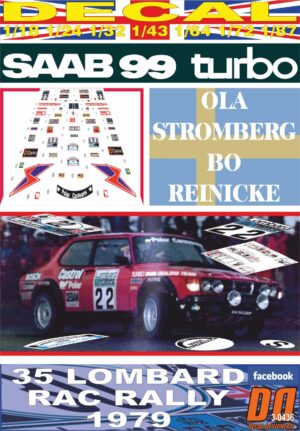 DECAL SAAB 99 TURBO OLA STROMBERG RAC R. 1979 DnF (01)
