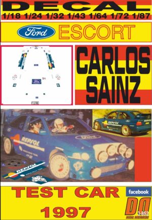 DECAL FORD ESCORT CARLOS SAINZ TEST CAR 1997 (01)