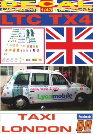 DECAL LTC TX4 TAXI LONDON LYCA MOBILE 2009 (01)