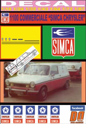 DECAL SIMCA 1100 COMMERCIALE “SIMCA CHRYSLER” (01)
