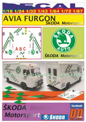 DECAL AVIA FURGON ASISTENCIA SKODA MOTORSPORT 1993 (01)