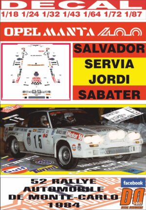 DECAL OPEL MANTA 400 S.SERVIA R.MONTECARLO 1984 DnF (01)