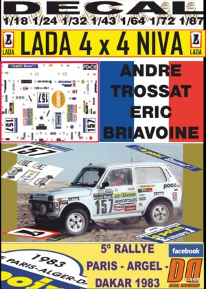DECAL LADA NIVA 4x4 ANDRE TROSSAT PARIS DAKAR 1983 (01)