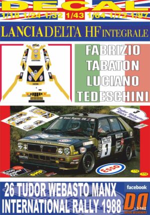DECAL LANCIA DELTA INTEGRALE F.TABATON MANX R. 1988 4th (01)