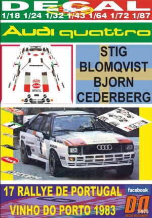 DECAL AUDI QUATTRO A1 S.BLOMQVIST R. DE PORTUGAL 1983 DnF (01)