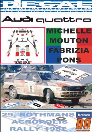DECAL AUDI QUATTRO M.MOUTON ACROPOLIS R. 1982 WINNER
