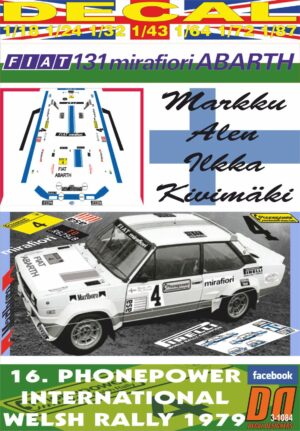 DECAL FIAT 131 ABARTH M.ALEN WELSH R. 1979 DnF (01)