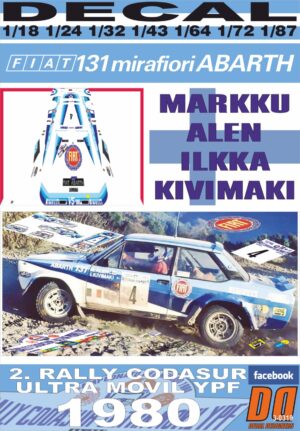 DECAL FIAT 131 ABARTH M.ALEN R.CODASUR 1980 DnF (01)
