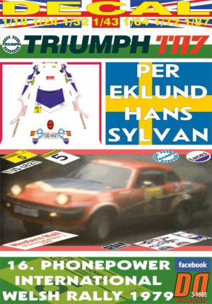 DECAL TRIUMPH TR7 V8 P.EKLUND WELSH R. 1979 DnF (01)