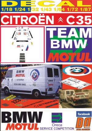 DECAL CITROEN C35 BMW MOTORSPORT TEAM MOTUL 1983 BERNARD BEGUIN (01)