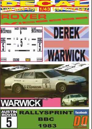 DECAL ROVER VITESSE SD1 DEREK WARWICK BBC RALLY SPRINT 1983 (01)