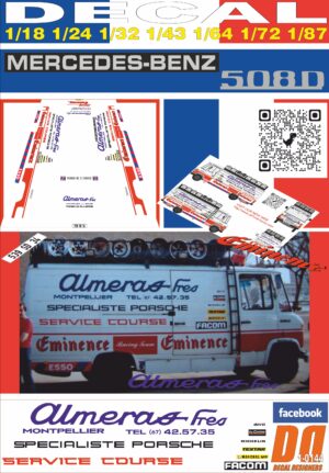 DECAL MERCEDES L508-D ASISTENCIA PORSCHE TEAM ALMERAS 1980