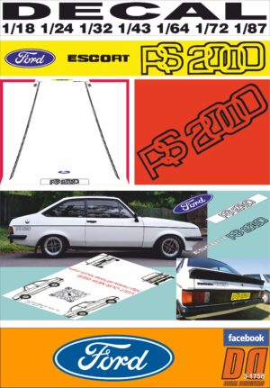DECAL FORD ESCORT MKII RS2000