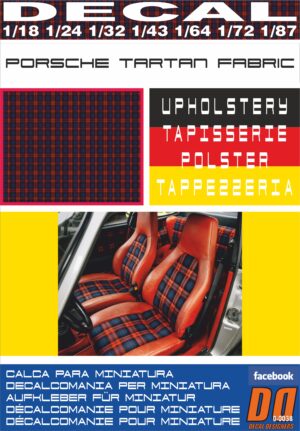 DECAL PORSCHE TARTAN FABRIC